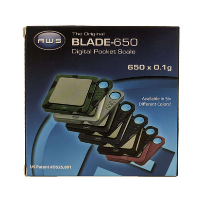 AWS Blade Digital Scale, 650g x 0.1g, Blade-650 Burgundy