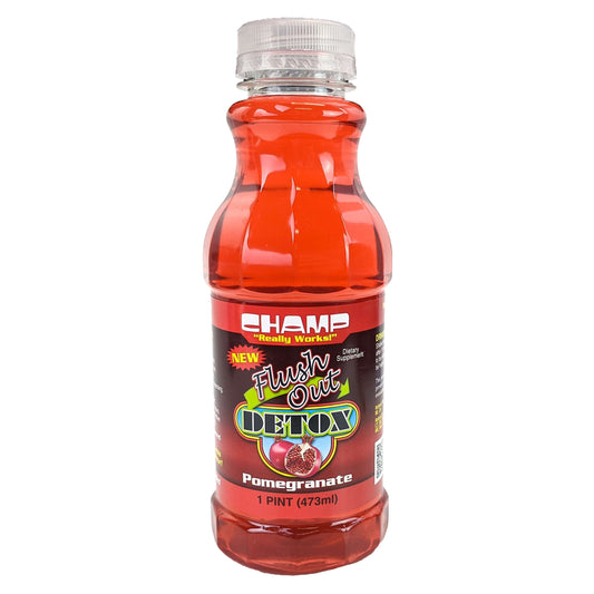 Champ Flush Out Detox Drink 1 Pint/473ml, Pomegranate Flavor