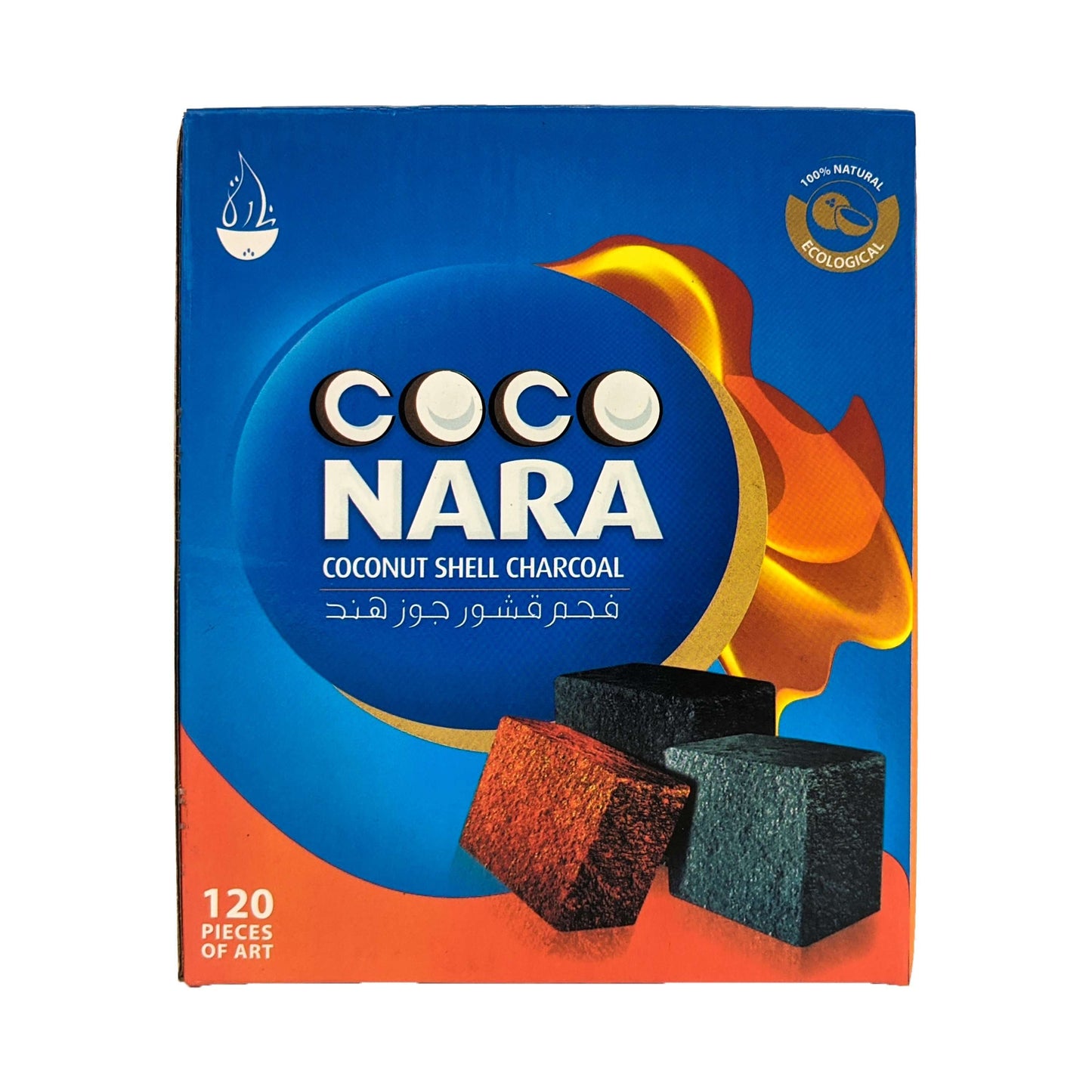 Coco Nara Coconut Shell Charcoal, 120 Pieces