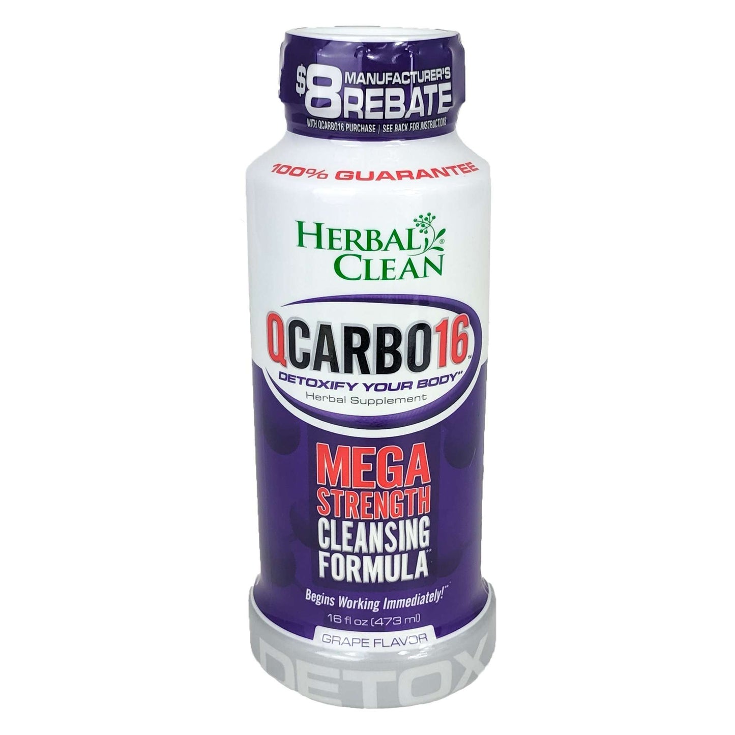 Herbal Clean Qcarbo16 16oz, Grape