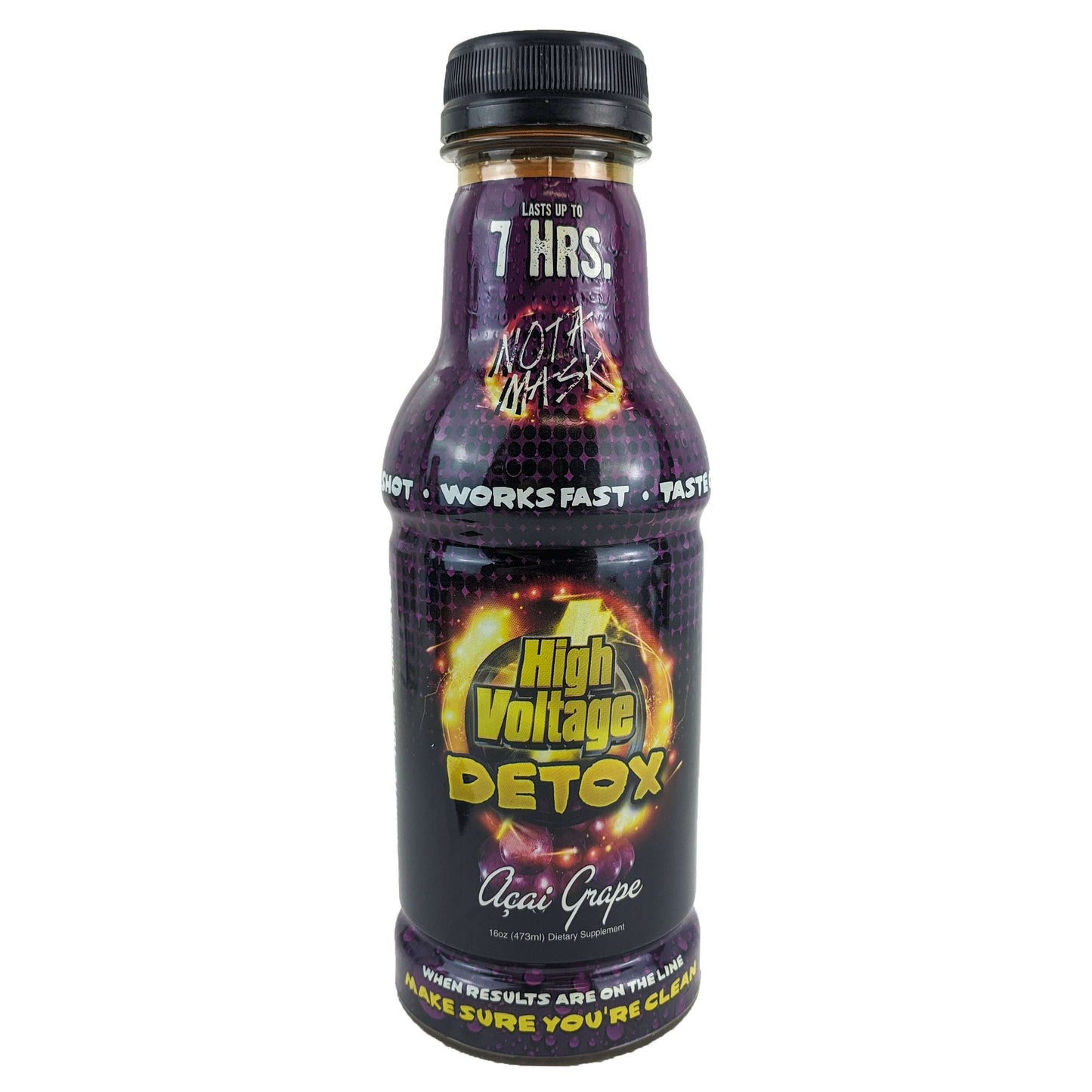 High Voltage Detox Drink, 16oz Acai Grape Flavor