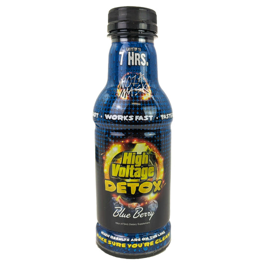 High Voltage Detox Drink, 16oz Blue Berry Flavor