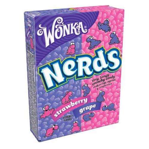 Nerds Strawberry & Grape Tiny Tangy Crunchy Candy 1.65oz. (46.7g)