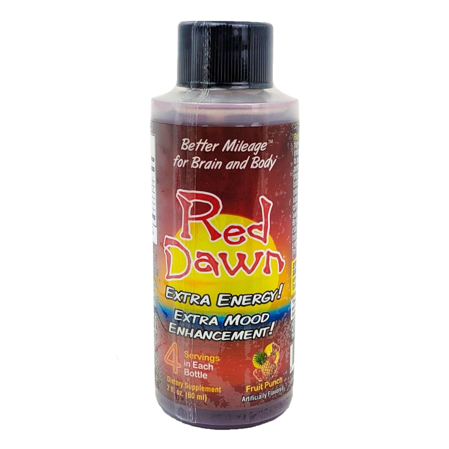 Red Dawn Energy Drink Shots 2oz, Fruit Punch Flavor, Box of 12