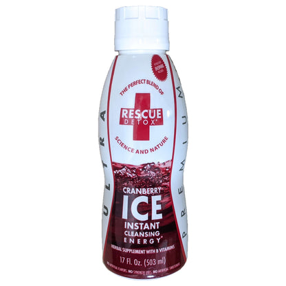 Rescue Detox ICE Instant Cleansing Energy, 17oz, Cranberry Flavor