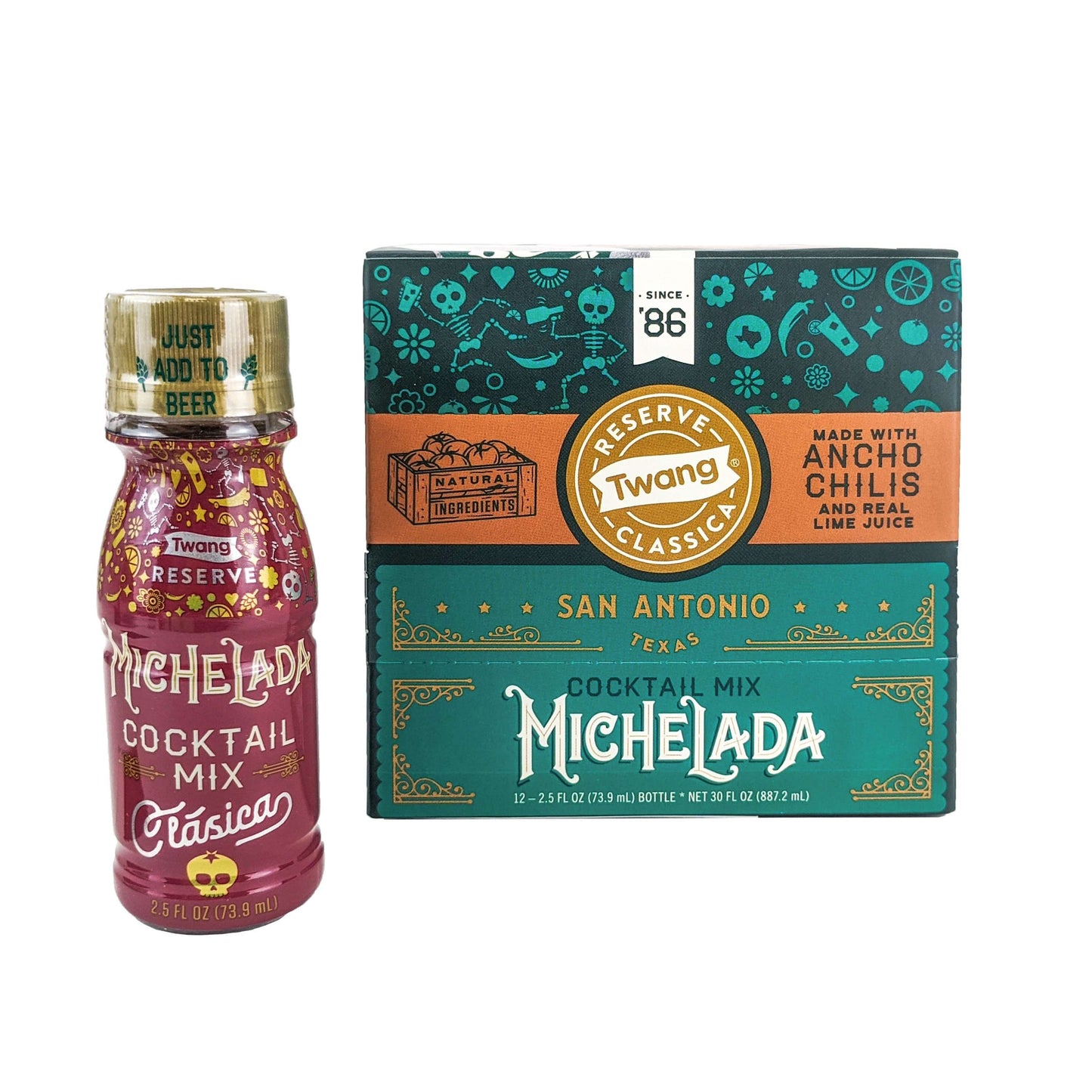 Twang Reserve Michelada Cocktail Mix 2.5oz, Box of 12