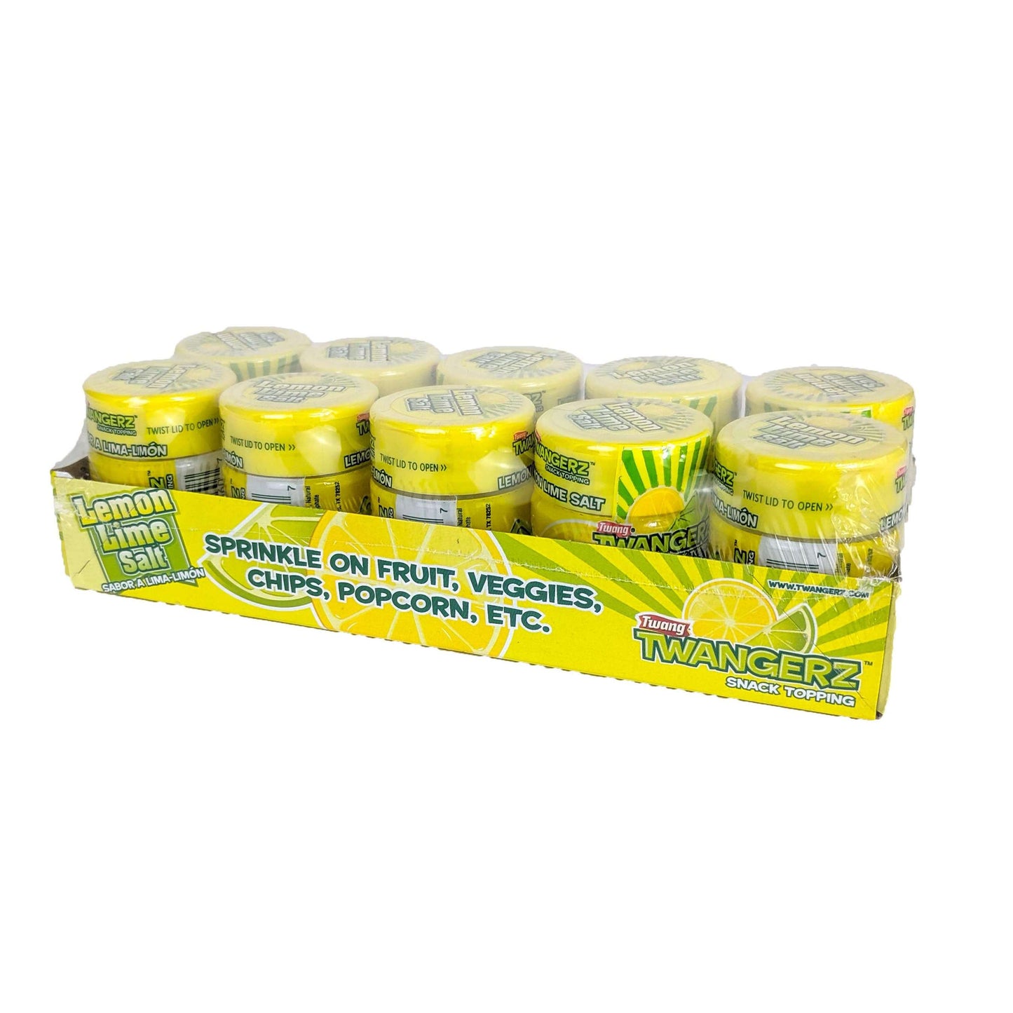 Twang Twangerz Snack Topping 10-Pack, Lemon Lime Flavor