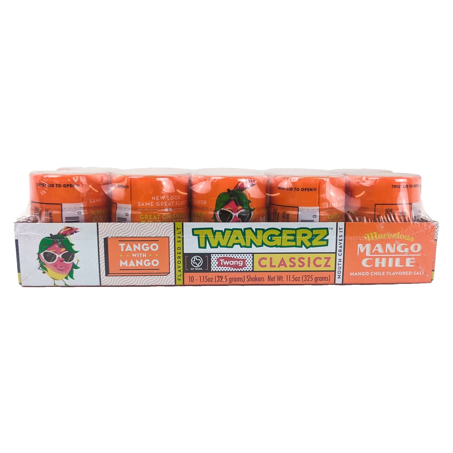 Twang Twangerz Snack Topping 10-Pack, Mango Chile Flavor