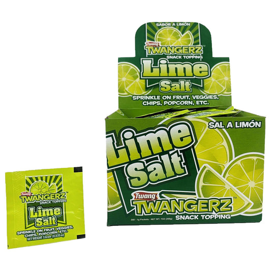 Twang Twangerz Snack Topping Lime Flavor Packets, 200 Packets