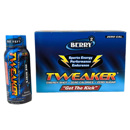 Tweaker 2oz Energy Shots, Box of 12, Berry Flavor
