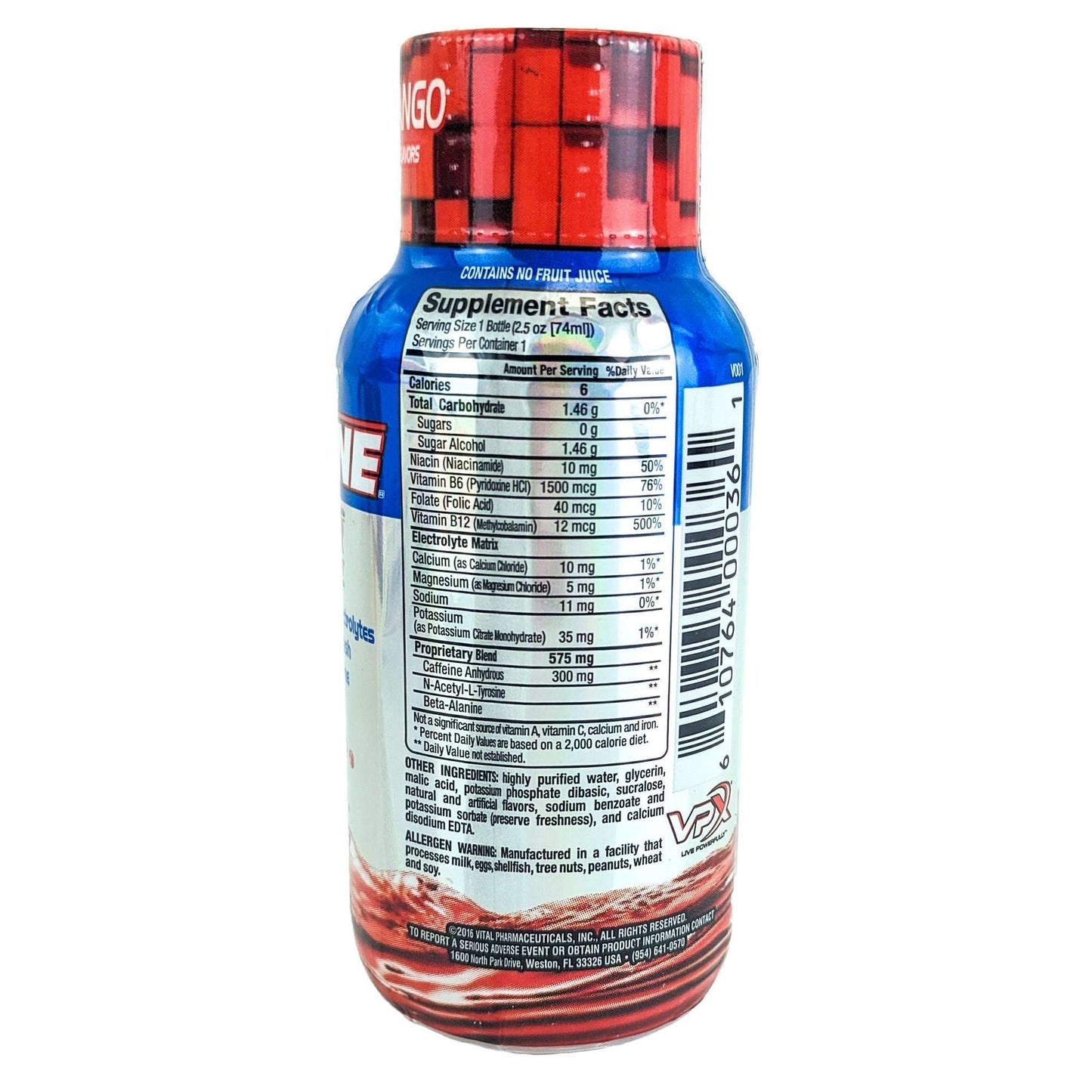 VPX Max 300 Redline Energy Shot 2.5oz. - Peach Mango