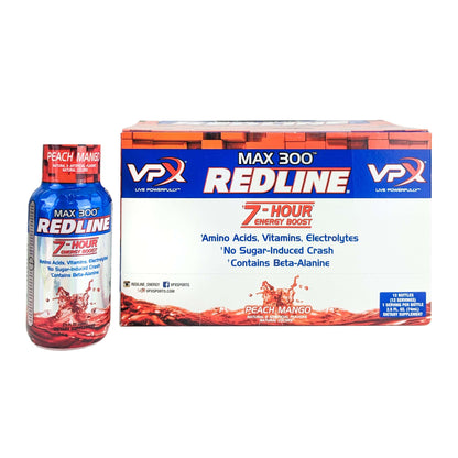 VPX Max 300 Redline Energy Shot 2.5oz. - Peach Mango