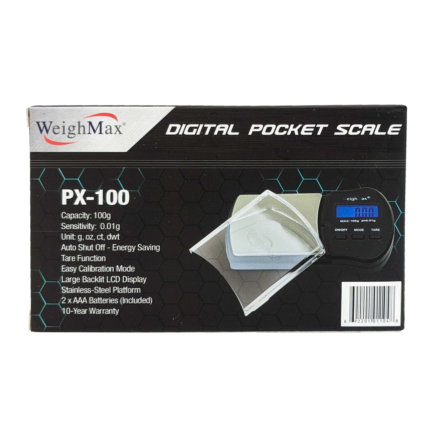 WeighMax PX-100 Pocket Scale 100g x 0.01g